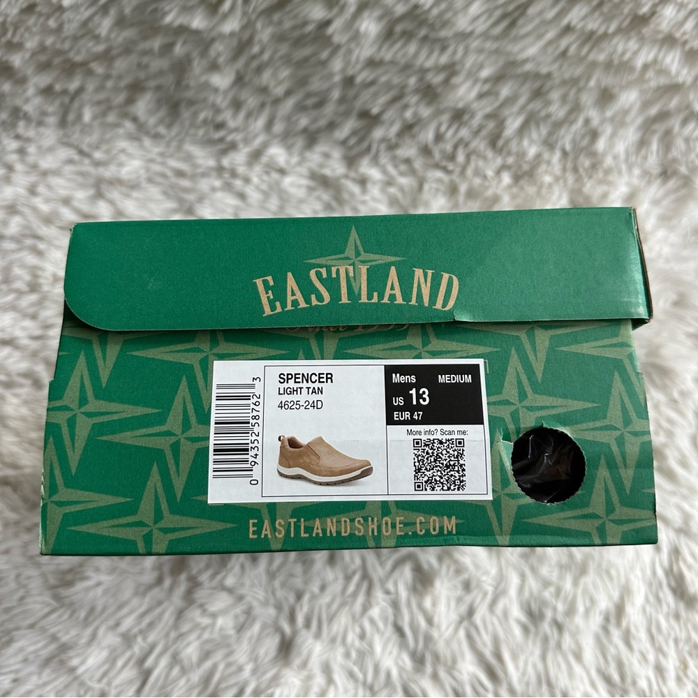 Eastland Mens Spencer Slip On Shoes Light Tan New In Box Size 13 - Picture 9 of 9